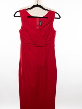 Share Rock Steady Red Lady Love Song Velvet Sleeveless Wiggle Dress Womens XL